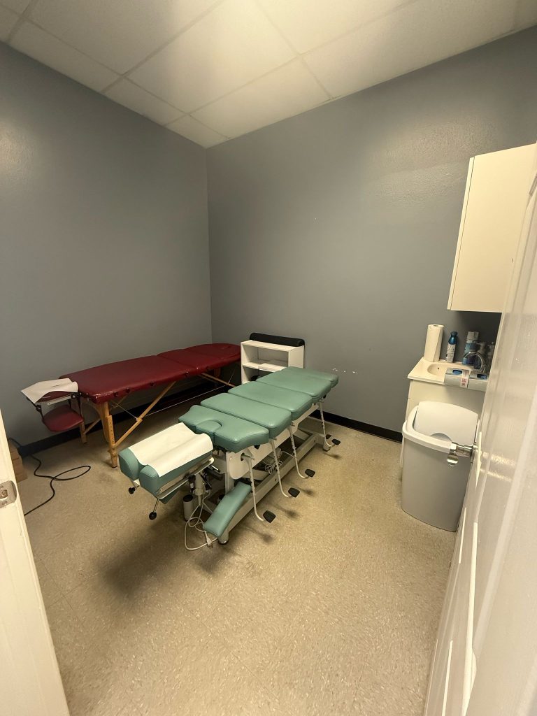 Chiropractic treatment tables at the Haines City clinic