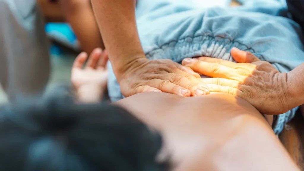 Professional hands-on therapy session offering relief from chronic back pain