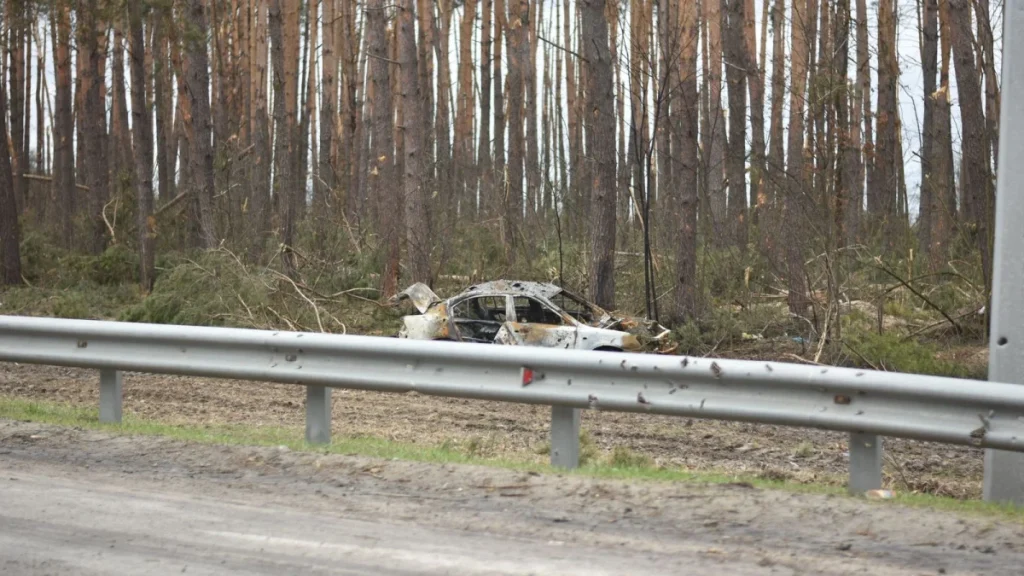 Wrecked car by the road, a reminder to get checked for hidden injuries